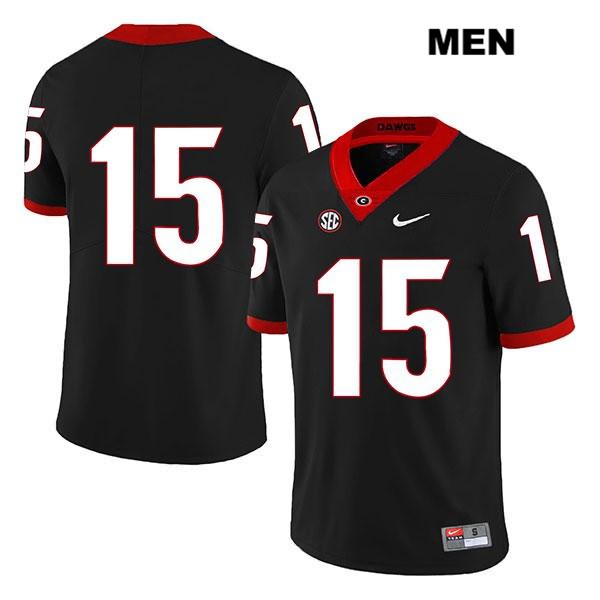 Georgia Bulldogs Men's Lawrence Cager #15 NCAA No Name Legend Authentic Black Nike Stitched College Football Jersey JQJ7856OA